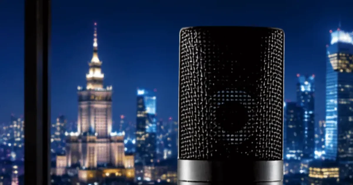 Studio microphone for professional Polish voice-over recordings at RPM Studio